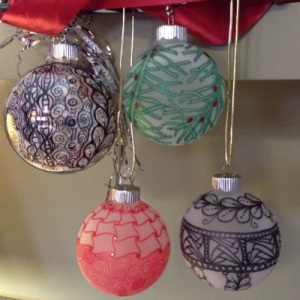 Tangled globe ornaments